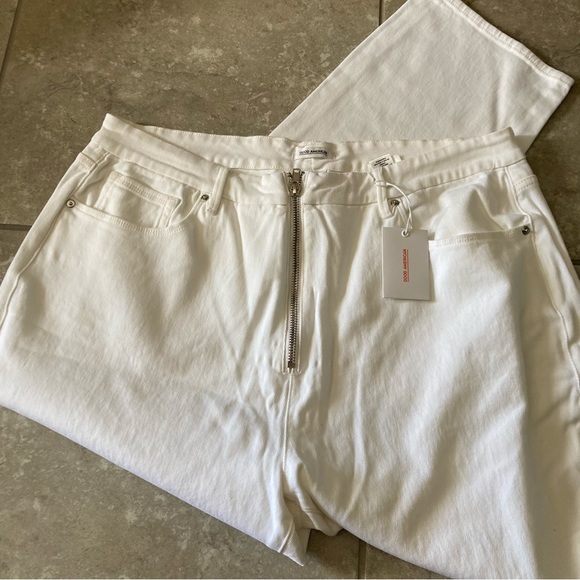 BNWT Good American WHITE Straight Leg Jeans Size 18 - Picture 4 of 15
